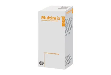 Mültivitamin içeren şurup: MULTIMIX 100 ML SURUP ambalajı. Üretici: GM-BAY SAĞLIK ÜRÜNLERİ İTHALAT İHRACAT VE TİCARET LİMİTED ŞİRKETİ.