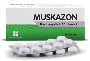 MUSKAZON 300 MG / 250 MG TABLET (20 TABLET) (klorzoksazon + parasetamol) kutusu, tablet. Üretici: KURTSAN İLAÇLARI ANONİM ŞİRKETİ.