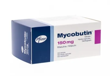 MYCOBUTIN 150 MG 30 KAPSUL kutu fotoğrafı, kapsül formunda rifabutin içerir. Üretici: PFİZER PFE İLAÇLARI ANONİM ŞİRKETİ.
