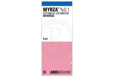MYRZA % 0.1 GOZ DAMLASI, SUSPANSIYON (5 ML) (nepafenak) ambalajı, süspansiyon. Üretici: ABDİ İBRAHİM İLAÇ SANAYİ VE TİCARET A.Ş.