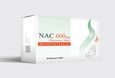 NAC-C 600/200 MG EFERVESAN TABLET (30 EFERVESANTABLET) (asetilsistein, vitamin c kombinasyonu) kutusu, efervesan tablet. Üretici: CELTİS İLAÇ SANAYİ VE TİCARET ANONİM ŞİRKETİ.