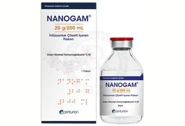 NANOGAM 20G/200 ML INFUZYONLUK COZELTI ICEREN FLAKON (1 FLAKON) (immünglobülin) ürün ambalajı, çözelti. Üretici: CENTURİON İLAÇ SANAYİ VE TİCARET ANONİM ŞİRKETİ.