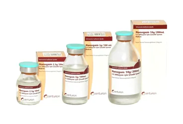 NANOGAM 10 G/200 ML IV INFUZYON ICIN COZELTI ICEREN FLAKON (immünglobülin) ürün ambalajı, çözelti. Üretici: CENTURİON İLAÇ SANAYİ VE TİCARET ANONİM ŞİRKETİ.