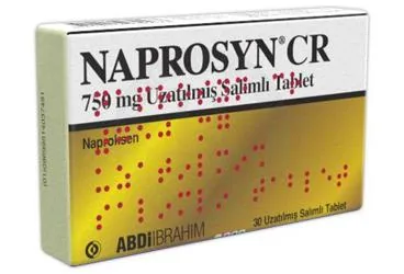 NAPROSYN CR 750 MG UZATILMIS SALIMLI TABLET (30 TABLET) ambalajı, tablet formunda naproksen sodyum içerir. Üretici: ABDİ İBRAHİM İLAÇ SANAYİ VE TİCARET A.Ş.