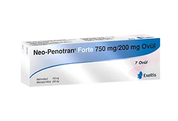 Metronidazol + mikonazol - vajinal içeren ovül: NEO-PENOTRAN FORTE 750 MG/ 200 MG 7 OVUL kutusu. Üretici: EXELTİS İLAÇ SANAYİİ VE TİCARET ANONİM ŞİRKETİ.