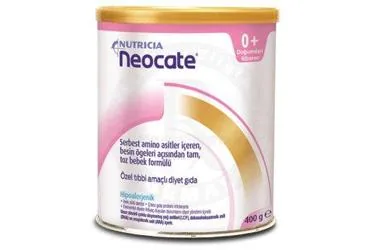 NEOCATE 400 GR kutu fotoğrafı. Etkin maddesi protein+karbonhidrat+yag. Üretici: NUMIL GIDA ÜRÜNLERİ SANAYİ VE TİCARET A.Ş.