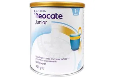 Protein+karbonhidrat+yag içeren NEOCATE JUNIOR 400 GR kutusu. Üretici: NUMIL GIDA ÜRÜNLERİ SANAYİ VE TİCARET A.Ş.