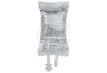 Dekstroz monohidrat+sodyum klorur+sodyum laktat+potasyum klorur + kalsiyum klorur içeren çözelti: NEOFLEKS %5 DEKSTROZ LAKTATLI RINGER SUDAKI COZELTI 500 ML PP TORBA (SETSIZ) ambalajı. Üretici: TURKTIPSAN SAĞLIK TURİZM EĞİTİM VE TİCARET A.Ş.