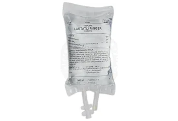 NEOFLEKS LAKTATLI RINGER COZELTISI (1000 ML PP TORBA SETLI) ürün ambalajı. Kalsiyum klorur + potasyum klorur + sodyum klorur + sodyum laktat içeren çözelti. Üretici: TURKTIPSAN SAĞLIK TURİZM EĞİTİM VE TİCARET A.Ş.