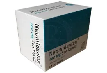 NEOMIDANTAN 100 MG SERT KAPSUL (50 KAPSUL) kutusu. Amantadin sülfat içeren kapsül. Üretici: OLPHA İLAÇ VE TIBBİ ÜRÜNLER SANAYİ VE TİCARET LİMİTED ŞİRKETİ.