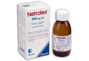 NETROLEX 100 MG/ML ORAL COZELTI 150 ML kutusu. Levetirasetam içeren çözelti. Üretici: SANOVEL İLAÇ SANAYİ VE TİCARET ANONİM ŞİRKETİ.