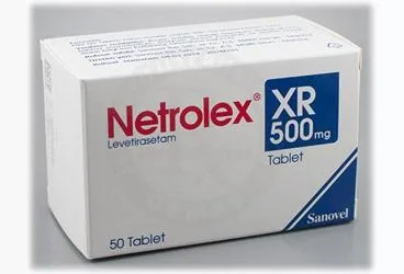 NETROLEX 500 MG XR TABLET (50 XR TABLET) (levetirasetam) ürün ambalajı, tablet. Üretici: SANOVEL İLAÇ SANAYİ VE TİCARET ANONİM ŞİRKETİ.