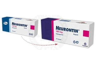 NEURONTIN 100 MG 20 KAPSÜL (gabapentin) kutu fotoğrafı, kapsül. Üretici: VİATRİS İLAÇLARI LİMİTED ŞİRKETİ.