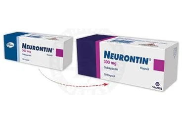 NEURONTIN 300 MG 50 KAPSUL ürün ambalajı, kapsül formunda gabapentin içerir. Üretici: VİATRİS İLAÇLARI LİMİTED ŞİRKETİ.
