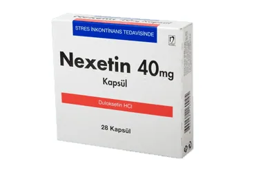 NEXETIN 40 MG 28 KAPSUL (duloksetin) ambalajı, kapsül. Üretici: NOBEL İLAÇ SAN. VE TİC. A.Ş.