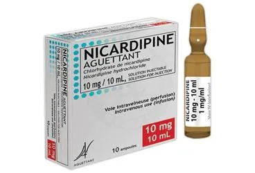 NICARDIPINE AGUETTANT 10 MG/10 ML ENJEKSIYONLUK COZELTI (10 AMPUL) (nikardipin) kutusu, çözelti. Üretici: POLİFARMA İLAÇ SAN. VE TİC. A.Ş.