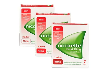 NICORETTE INVISI 10 MG/16 SAAT TRANSDERMAL FLASTER, 14 ADET kutu fotoğrafı. Etkin maddesi nicotine. Üretici: JNTL TURKEY TÜKETİCİ SAĞLIĞI LTD. ŞTİ.