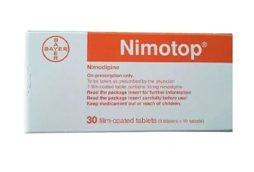 NIMOTOP 30 MG 30 TABLET (nimodipin) kutusu, tablet. Üretici: BAYER TÜRK KİMYA SAN. LTD. ŞTİ.