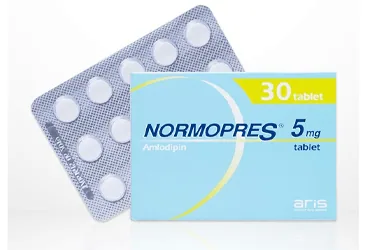NORMOPRES 5 MG TABLET, 20 ADET (amlodipine) kutu fotoğrafı, tablet. Üretici: ALİ RAİF İLAÇ SAN. A.Ş.