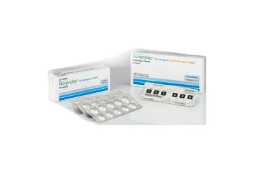 NORPROLAC 75 MCG 30 TABLET ambalajı. Kinagolid içeren tablet. Üretici: FERRİNG İLAÇ SANAYİ VE TİCARET LTD. ŞTİ.