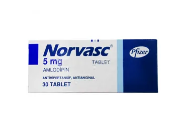 NORVASC 5 MG TABLET, 20 ADET ambalajı, tablet formunda amlodipine içerir. Üretici: VİATRİS İLAÇLARI LİMİTED ŞİRKETİ.