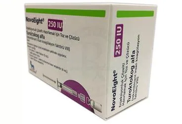 NOVOEIGHT 250IU ENJEKSIYONLUK COZELTI HAZIRLAMAK ICIN TOZ VE COZUCU ambalajı, çözelti formunda anti hemofilik faktör 8 içerir. Üretici: NOVO NORDISK SAĞLIK ÜRÜNLERİ TİCARET LİMİTED ŞİRKETİ.