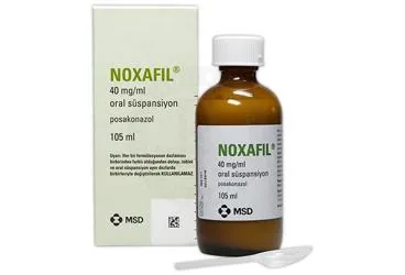 NOXAFIL 40 MG/ML ORAL SÜSPANSİYON kutu fotoğrafı. Posakonazol içeren oral süspansiyon. Üretici: MERCK SHARP DOHME İLAÇLARI LTD. ŞTİ.
