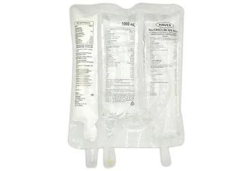 NUTRICLIN N9-840E INFUZYON ICIN AMINO ASIT COZELTISI, GLUKOZ COZELTISI, LIPID EMULSIYONU (1000 ML) kutu fotoğrafı, çözelti formunda amino asit + glukoz + lipid solusyonu içerir. Üretici: HAVER FARMA İLAÇ ANONİM ŞİRKETİ.