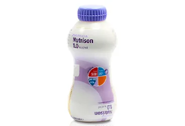 NUTRISON 500 ML ambalajı. Etkin maddesi protein+karbonhidrat+yag+vit+mineral. Üretici: NUMIL GIDA ÜRÜNLERİ SANAYİ VE TİCARET A.Ş.