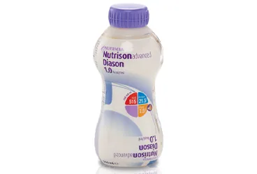NUTRISON ADVANCED DIASON 500 ML ambalajı. Etkin maddesi protein+karbonhidrat+yag+vit+mineral. Üretici: NUMIL GIDA ÜRÜNLERİ SANAYİ VE TİCARET A.Ş.