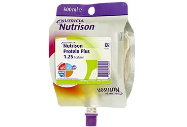 Protein+karbonhidrat+yag+vit+mineral içeren NUTRISON PROTEIN PLUS 500 ML ürün ambalajı. Üretici: NUMIL GIDA ÜRÜNLERİ SANAYİ VE TİCARET A.Ş.