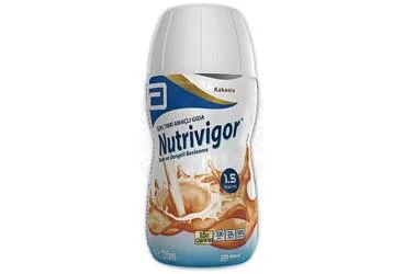 Protein+karbonhidrat+yag+vit+mineral içeren NUTRIVIGOR KAKAOLU 220 ML ambalajı. Üretici: ABBOTT LABORATUARLARI İTHALAT İHRACAT VE TİCARET LİMİTED ŞİRKETİ.