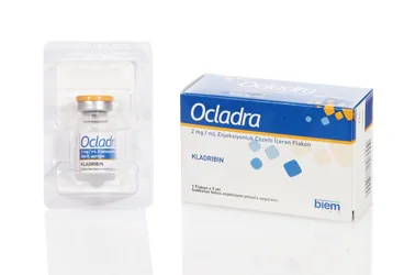 OCLADRA 2 MG/ML ENJEKSIYONLUK COZELTI ICEREN 1 FLAKON ürün ambalajı. Kladribin içeren çözelti. Üretici: BİEM İLAÇ SAN. VE TİC. A.Ş.
