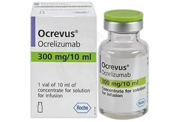 OCREVUS 300 MG/ 10ML INFUZYONLUK COZELTI HAZIRLAMAK ICIN KONSANTRE (1 FLAKON) (okrelizumab) kutu fotoğrafı, çözelti. Üretici: ROCHE MÜSTAHZARLARI SANAYİ ANONİM ŞİRKETİ.