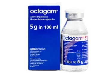 Immünglobülin içeren çözelti: OCTAGAM 5 G/100 ML IV INFUZYONLUK COZELTI (1 FLAKON) kutusu. Üretici: BERK İLAÇ İTHALAT VE PAZARLAMA A.Ş.