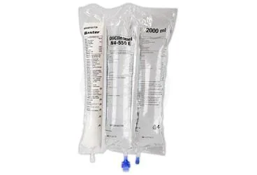 OLICLINOMEL N4-550E INFUZYONLUK ELEKTROLITLI AMINO ASIT COZELTISI, GLUKOZ COZELTISI, LIPID EMULSIYONU (2000 ML) ürün ambalajı. Amino asit + glukoz + zeytinyagi bazli lipid solusyonu içeren çözelti. Üretici: BAXTER TURKEY RENAL HİZMETLER ANONİM ŞİRKETİ.
