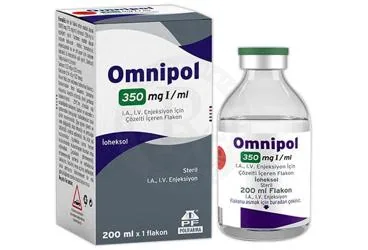 OMNIPOL 350 MG/ML IA,IV ENJ. ICIN COZELTI ICEREN FLAKON 200 ML (ioheksol) kutusu, çözelti. Üretici: POLİFARMA İLAÇ SAN. VE TİC. A.Ş.