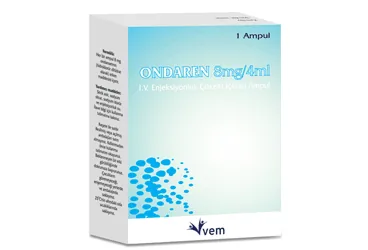 Ondansetron hcl içeren çözelti: ONDAREN 8 MG/4ML IV ENJEKSIYONLUK COZELTI ICERENAMPUL kutu fotoğrafı. Üretici: VEM İLAÇ SAN. VE TİC. ANONİM ŞİRKETİ.
