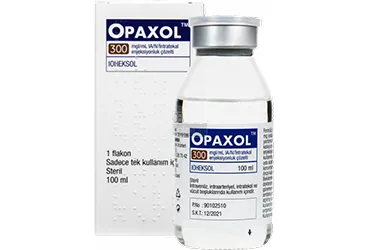 OPAXOL 300 MG I/ML IA/IV/INTRATEKAL ENJEKSIYONLUK COZELTI (1x100ML) ambalajı. Ioheksol içeren çözelti. Üretici: MDS SAĞLIK ÜRÜNLERİ TİCARET ANONİM ŞİRKETİ.