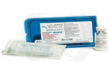 ORENCIA 250 MG KON.PERFUZYONLUK COZ.ICIN TOZ ICEREN FLAKON kutusu. Abatasept içeren flakon. Üretici: BRISTOL-MYERS SQUIBB İLAÇLARI INC. İSTANBUL ŞUBESİ.