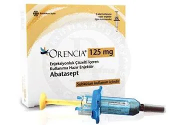 ORENCIA SUBKUTAN 125 MG ENJEKSIYONLUK COZELTI ICEREN KULLANIMA HAZIR ENJEKTOR 4 ADET ürün ambalajı, çözelti formunda abatasept içerir. Üretici: BRISTOL-MYERS SQUIBB İLAÇLARI INC. İSTANBUL ŞUBESİ.