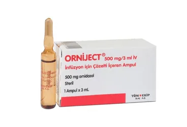 ORNIJECT 500 MG/3 ML IV INF. ICIN COZ. ICEREN AMPUL (ornidazol) kutusu, ampul. Üretici: TÜM - EKİP İLAÇ A.Ş.