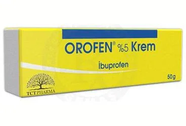 Ibuprofen -topikal içeren krem: OROFEN % 5 KREM 50 G kutu fotoğrafı. Üretici: TCT PHARMA İLAÇ SANAYİ VE TİCARET ANONİM ŞİRKETİ.