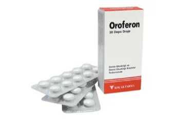 OROFERON DEPO 80 MG KAPLI TABLET (30 KAPLI TABLET) (ferrous sulfate) kutu fotoğrafı, tablet. Üretici: KOÇAK FARMA İLAÇ VE KİMYA SANAYİ A.Ş.