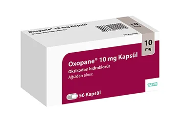 OXOPANE 10 MG 56 KAPSUL (oksikodon) kutusu, kapsül. Üretici: TEVA İLAÇLARI SANAYİ VE TİCARET A.Ş.