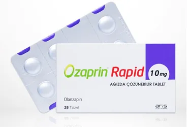 OZAPRIN RAPID 10 MG 28 AGIZDA COZUNEBILIR TABLET (olanzapin) kutusu, tablet. Üretici: ALİ RAİF İLAÇ SANAYİ A.Ş.