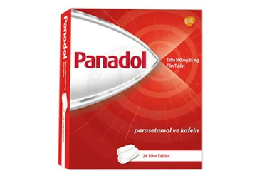 PANADOL EXTRA 500 MG /65 MG FILM TABLET kutusu, film kaplı tablet formunda parasetamol + kafein içerir. Üretici: HALEON TÜKETİCİ SAĞLIĞI ANONİM ŞİRKETİ.