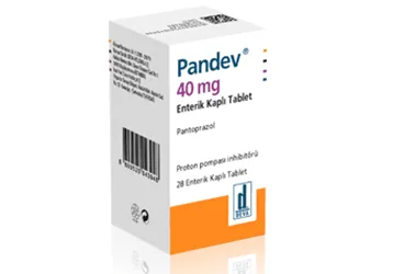 PANDEV 40 MG 14 ENTERİK KAPLI TABLET (pantoprazol) ambalajı, tablet. Üretici: DEVA HOLDİNG ANONİM ŞİRKETİ.