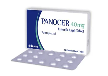 PANOCER 40 MG 14 ENTERIK KAPLI TABLET (pantoprazol) kutusu, tablet. Üretici: İLKO İLAÇ SAN. VE TİC. A.Ş.