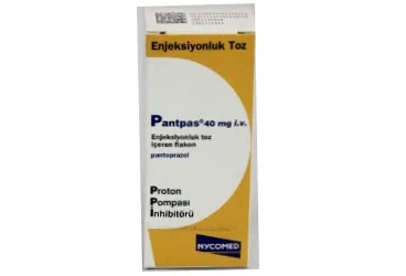 PANTPAS 40 MG ENTERİK KAPLI TABLET, 56 ADET ambalajı. Pantoprazol içeren tablet. Üretici: ACİNO TURKEY İLAÇ A.Ş.